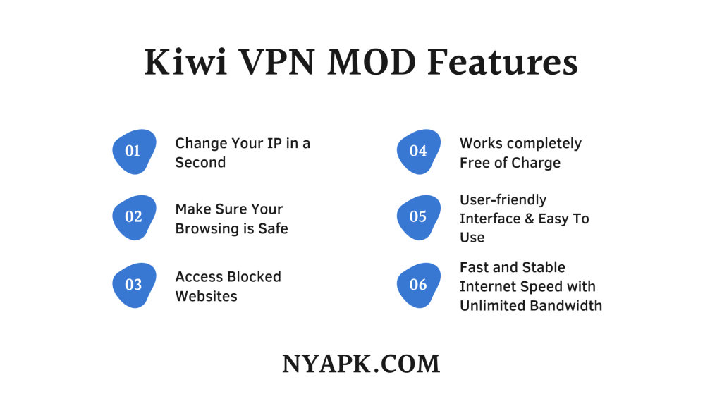 Kiwi VPN MOD Features