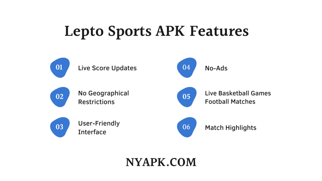 Lepto Sports APK Features