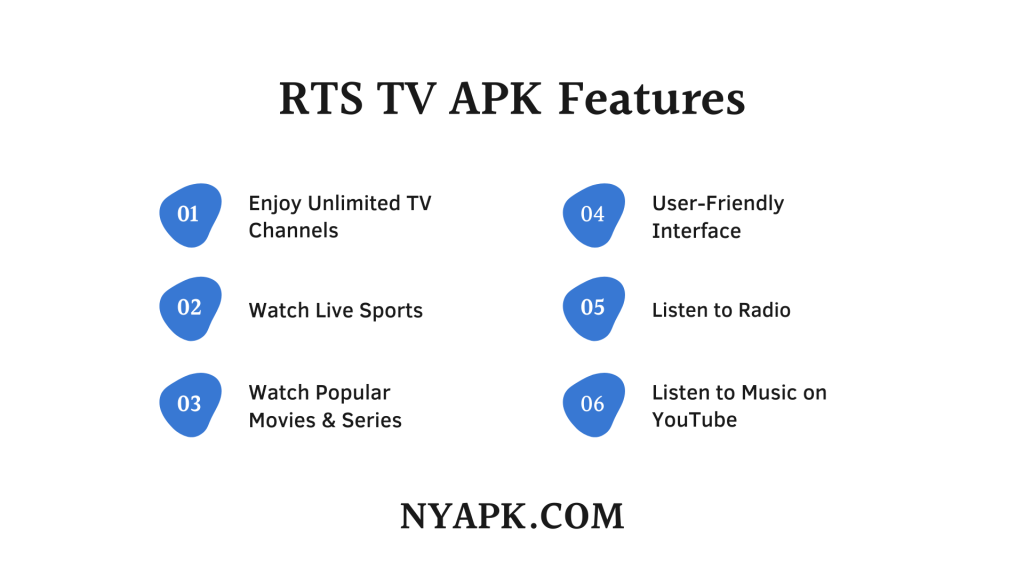 RTS TV APK Features