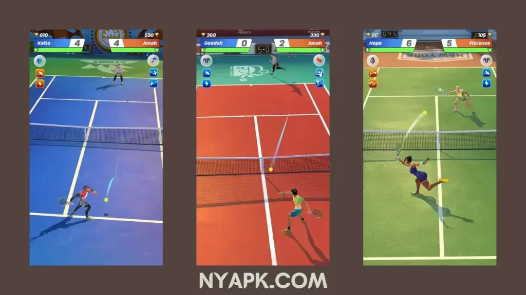 About Tennis Clash Mod Apk Android