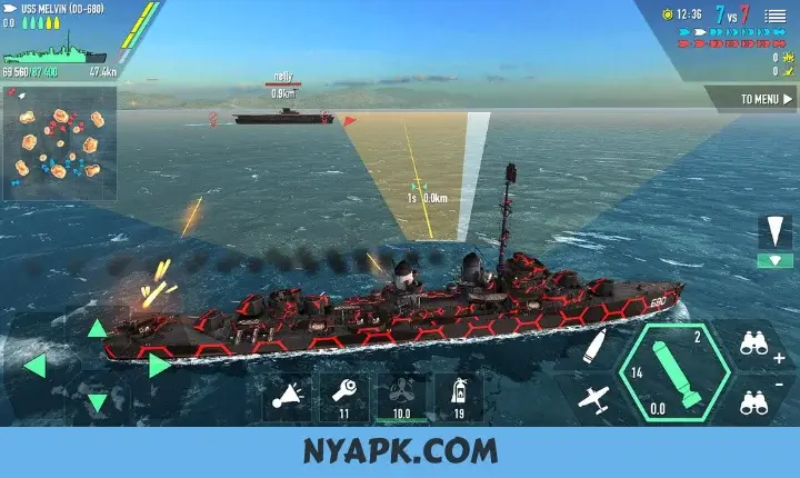 Gameplay of Battle of Warships MOD APK